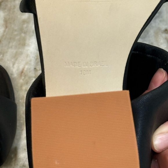 Women’s STEVE MADDEN Masterful black leather block heeled sandals- Size 10 - Picture 8 of 9